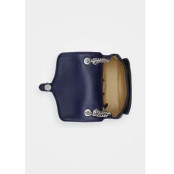 Lauren Ralph Lauren Navy Pebbled Medium Bradley Convertible Shoulder/Crossbody - Picture 5 of 7